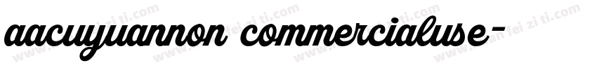 aacuyuannon commercialuse字体转换